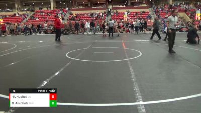 110 lbs Quarterfinal - Kobe Hughes, Victory Wrestling vs Odin Anschutz, The Best Wrestler