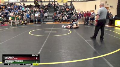 113 lbs Quarterfinal - Max Beck, Tol. St. John`s Jesuit vs Garrison Weisner, Oregon Clay