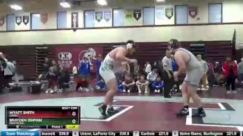 285 lbs 3rd Place Match - Wyatt Smith, Lisbon vs Brayden Ishman, Crestwood