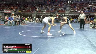 2A-175 lbs Quarterfinal - Austin Scranton, Anamosa vs Rylan DeGroot, Western Christian