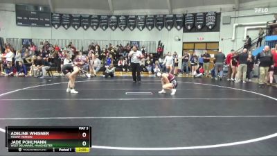 JV-7 lbs Round 3 - Adeline Whisner, Mount Vernon vs Jade Pohlmann, West Delaware, Manchester