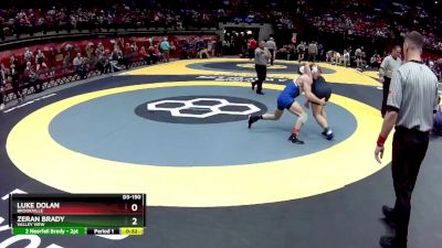 D3-150 lbs Cons. Round 2 - Luke Dolan, Brookville vs Zeran Brady, Valley View