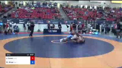 92 kg Quarters - Jacob Koser, Navy-Marine Corps Mat Club vs Max Shaw, Tar Heel Wrestling Club