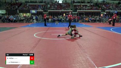 66 lbs Cons. Round 4 - Jacob Petersen, CJI Hawks vs Brody Miller, Worland Wrestling Club