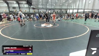 144 lbs Cons. Round 4 - Gabriel Reuter, AK vs Tatum Todd, MT