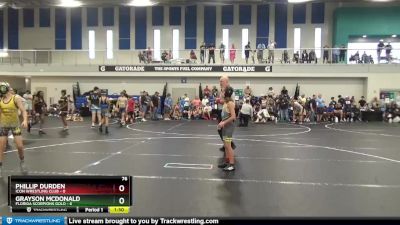 76 lbs Round 5 (8 Team) - Phillip Durden, Icon Wrestling Club vs Grayson McDonald, Florida Scorpions Gold