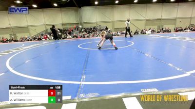 65 lbs Semifinal - Kaygan Walton, OK Supergirls Black vs Aviree Williams, Sisters On The Mat Black