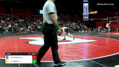 141 lbs Final - Alec McKenna, Northwestern vs Cole Mattin, Michigan