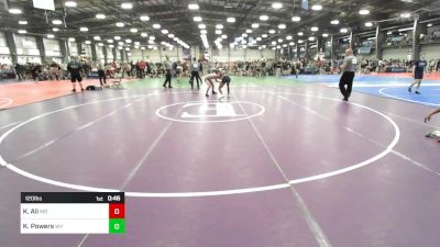 120 lbs Consi Of 32 #2 - Ky-El Ali, MD vs Kolten Powers, WY