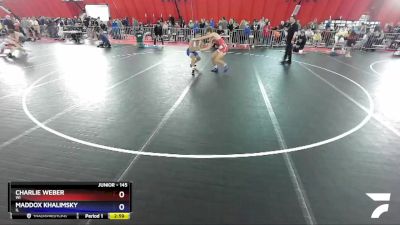 145 lbs Cons. Round 3 - Charlie Weber, WI vs Maddox Khalimsky, IL