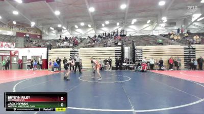 83-90 lbs Cons. Semi - Brydyn Riley, Contenders WA vs Jack Hyman, Western Wrestling Club