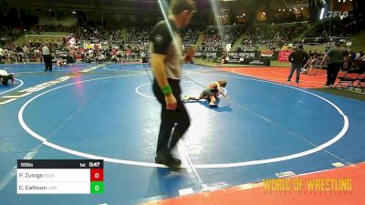 55 lbs Round Of 16 - Penelope Zuniga, Socal Grappling Club vs Caden Calhoun, Lions Wrestling Academy