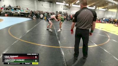 150 lbs Cons. Round 2 - Christofer Vazquez, Pueblo County vs Cole Tennant, Cherokee Trail