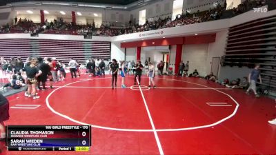 170 lbs Round 1 - Sarah Wieden, Raw Wrestling Club vs Claudia Thomason, Shawnee Wrestling Club