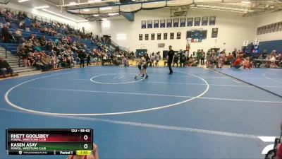 58-63 lbs Round 3 - Rhett Goolsbey, Powell Wrestling Club vs Kasen Asay, Powell Wrestling Club