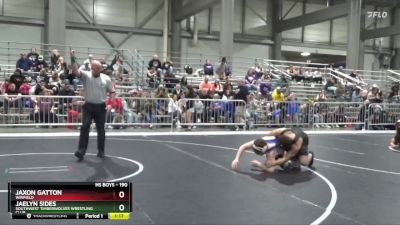 190 lbs Quarterfinal - Jaxon Gatton, Winfield vs Jaelyn Sides, Southwest Timberwolves Wrestling Club