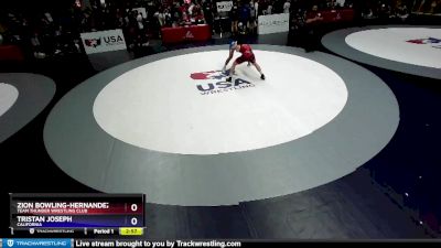 170 lbs Cons. Round 3 - Zion Bowling-Hernandez, Team Thunder Wrestling Club vs Tristan Joseph, California