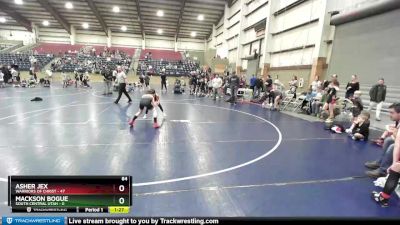 84 lbs Champ Round 1 (16 Team) - Asher Jex, Warriors Of Christ vs Mackson Bogue, South Central Utah