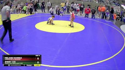 50 lbs Cons. Round 3 - Emery Cox, Pendleton Wrestling Club vs Melanie Ramirez, Cougar Mat Club(Crow)