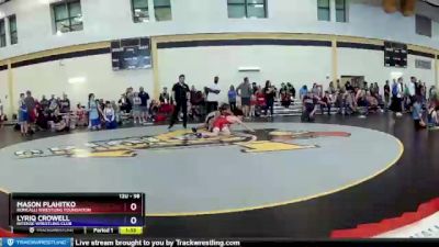 98 lbs Cons. Round 2 - Mason Plahitko, Roncalli Wrestling Foundation vs Lyriq Crowell, Intense Wrestling Club