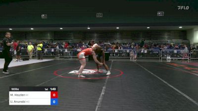 160 lbs Quarterfinal - Maddie Hayden, MI vs Ugochi Anunobi, MD