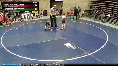 51 lbs Cons. Round 3 - Jeremiah Kaniaupio, Cimarron Bad Boys vs Daxxton Phillipsen, Delta Wrestling Club