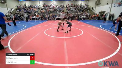 73 lbs Quarterfinal - Sam Shyers, Miami Takedown Club vs Tracker Smith, Salina Wrestling Club