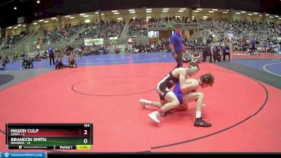 134 lbs Semis & 1st Wrestleback (8 Team) - Brandon Smith, Newberg vs Mason Culp, Sandy