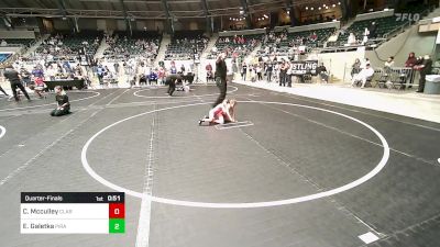 40 lbs Quarterfinal - Carter Mcculley, Claremore Wrestling Club vs Emilee Galetka, Pirate Wrestling Club