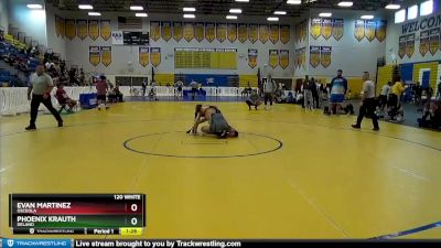 120 White 1st Place Match - Evan Martinez, Osceola vs Phoenix Krauth, Deland