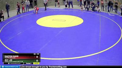 49 lbs Quarterfinal - Roy Lee, Legacy Elite Wrestling Club vs Daxton David, Culver Mat Club