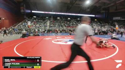 4A-113 lbs 5th Place Match - Caden Polson, Laramie vs Isael Beal, Central