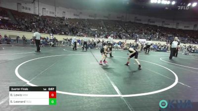 66 lbs Quarterfinal - Brantley Lewis, Mustang Bronco Wrestling Club vs Samuel Leonard, Tecumseh Takedown Club