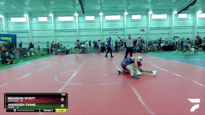 150 lbs Finals (2 Team) - Brandon Wyatt, Lost Boyz vs Andersen Evans, Forge