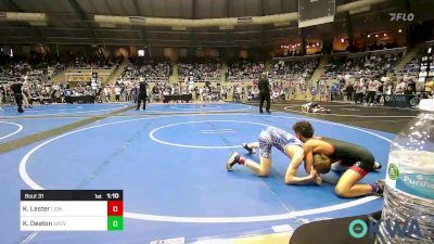 88 lbs Round Of 16 - Kade Lester, Lions Wrestling Academy vs Kiowyn Deaton, Grove Takedown Club