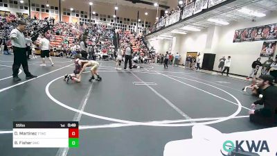 55 lbs Final - Deagen Martinez, Team Tulsa Wrestling Club vs Beau Fisher, Salina Wrestling Club