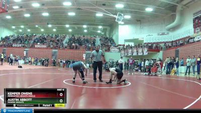 182 lbs Champ. Round 1 - Austin Abbott, Prairie Heights vs Kemper Owens, Pendleton Heights Middle