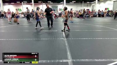 84 lbs Round 5 (8 Team) - Alyis Brown, PA Alliance vs Legend Urban, Black Fox Wrestling