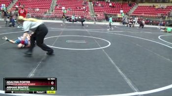 55 lbs Cons. Round 4 - Armani Benitez, JUIC3 ACAD3MY WRESTLING vs Adalynn Porter, Terminator Wrestling Academy