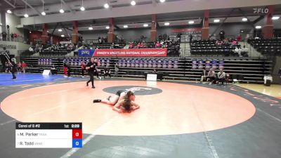 136 lbs Consi Of 8 #2 - Mattison Parker, Texas Wesleyan vs River Todd, Vanguard (Calif.)