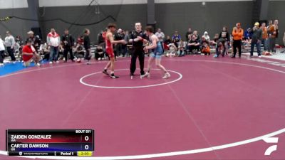 113 lbs Champ. Round 1 - Zaiden Gonzalez, WA vs Carter Dawson, OR