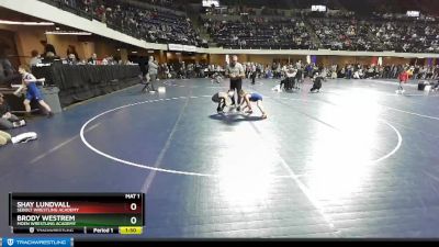 75 lbs Quarterfinal - Brody Westrem, Moen Wrestling Academy vs Shay Lundvall, Sebolt Wrestling Academy