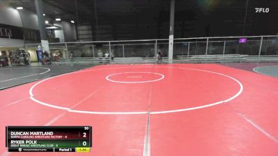 50 lbs Round 1 (6 Team) - Duncan Martland, NORTH CAROLINA WRESTLING FACTORY vs Ryker Polk, GREAT BRIDGE WRESTLING CLUB