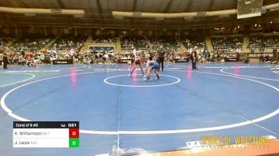 70 lbs Consi Of 8 #2 - Kaden Williamson, Sebolt Wrestling Academy vs Jacob Leick, Powerhouse Wrestling Club