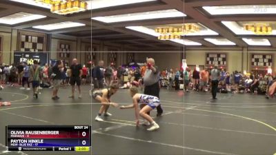 100 lbs Placement - Olivia Rausenberger, PinkWave vs Payton Hinkle, MGW- Blue Raz