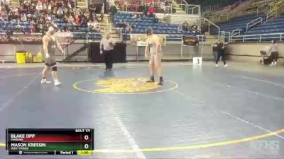 220 lbs Cons. Round 1 - Mason Kressin, West Fargo vs Blake Opp, Mandan