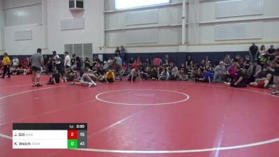 190 lbs Pools - John Gill, Arsenal WV vs Kayden Welch, Team Brutus