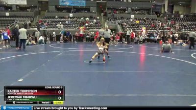 55 lbs Cons. Round 3 - Jeremiah Minikwu, CIWC / Team Intensity vs Karter Thompson, Norfolk Wrestling Club