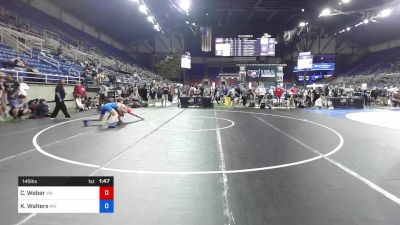 145 lbs Cons 32 #2 - Chase Weber, Washington vs Kyler Walters, Minnesota