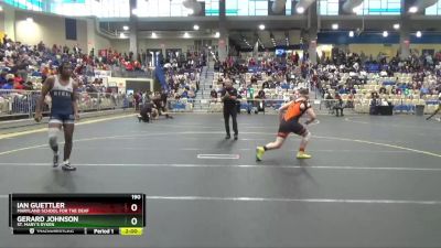 190 lbs Champ. Round 1 - Gerard Johnson, St. Mary`s Ryken vs Ian Guettler, Maryland School For The Deaf